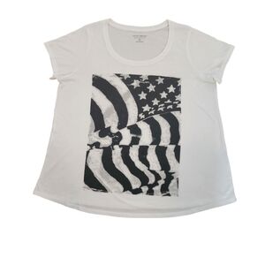 Lucky Brand Women's Plus Patriotic Flag Tee